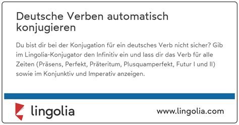 deutsch konjugieren|Deutsche Verben automatisch konjugieren